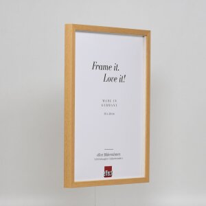 Efecto marco de madera perfil 35 roble 14,8x21 cm cristal normal + separador