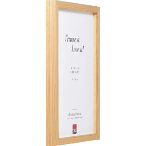 Marco de fotos de madera Effect Profil 54 Eiche 20x25 cm con cristal transparente