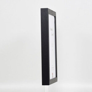 Efecto marco de madera Perfil 55 negro 62x93 cm cristal normal + separador