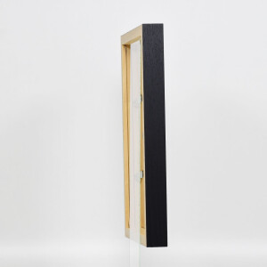 Efecto marco de madera Perfil 55 negro 62x93 cm cristal normal + separador