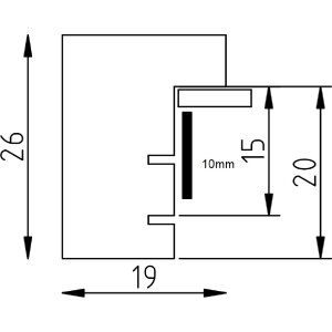 Marco de fotos de madera Effect Profil 58 Plata 10x10 cm con cristal transparente