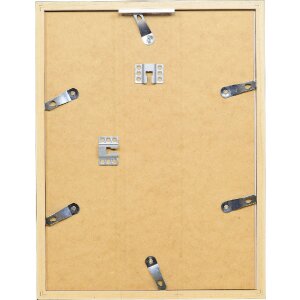 Marco de fotos de madera Profil 58 negro 25x50 cm con cristal transparente y listón de separación