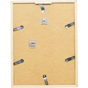 Marco de fotos de madera Profil 58 blanco 25x50 cm con cristal transparente y listón de separación