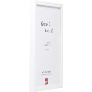 Marco de fotos de madera Profil 58 blanco 25x70 cm con cristal transparente y listón de separación