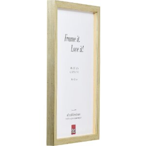 Marco de fotos de madera Profil 58 antiksilber 50x60 cm con vidrio transparente y listón de separación