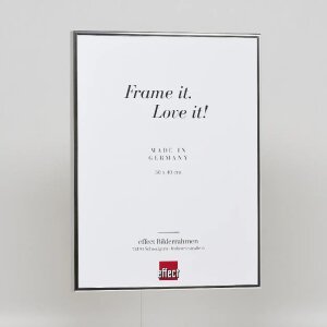 Marco de fotos de espejo Quadro Effect en acabado plata brillante 62 x 93 cm