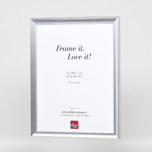 Espejo de pared con perfil de madera 41 – 20x30 cm Plata