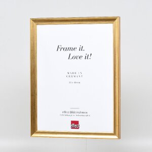 Espejo de pared con marco de madera 41, acabado antiguo oro, 30x40 cm