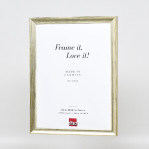 Espejo de pared con marco de madera 41, antiguo plata, 29,7x42 cm