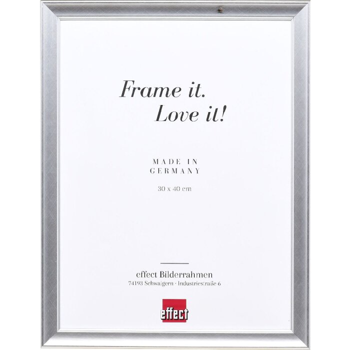 Espejo de pared con marco de madera Effect 41 Plateado 40x60 cm