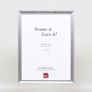 Espejo de pared con marco de madera Effect 41 Plateado 40x60 cm