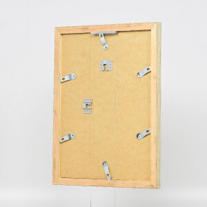 Espejo de pared con marco de madera 41, acabado antiguo plata, 50x100 cm