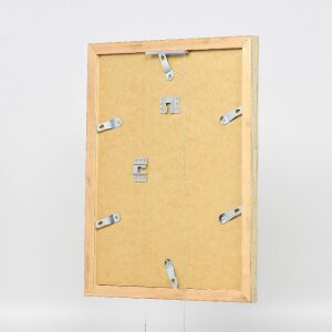 Espejo de pared con marco de madera 41, espejo antiguo plateado, 50x60 cm