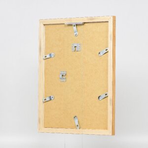 Espejo de pared con marco de madera 41, acabado antiguo dorado, 59,4x84,1 cm