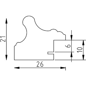 Espejo de pared Effect Profil 44 plateado 40x50 cm (0445-4050-01)