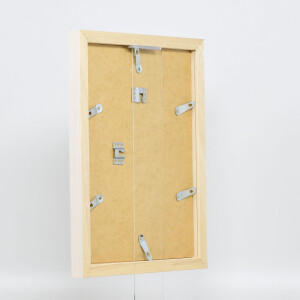 Espejo de pared con perfil 52, blanco, 9x13 cm