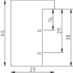 Espejo de pared Efect Profil 55 Natural 18x24 cm