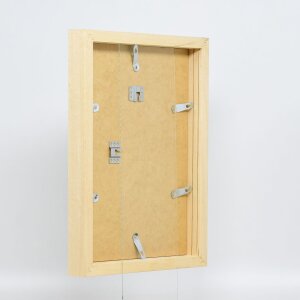 Espejo de pared Effect con marco 55 natural 20x20 cm