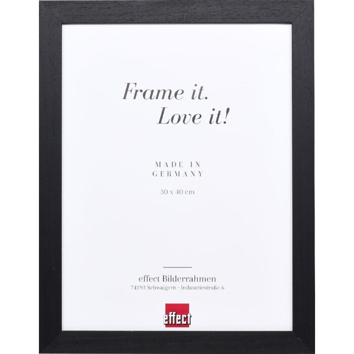 Espejo de pared con marco efecto Profil 55 Negro 30x30 cm