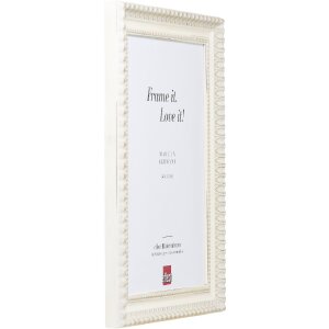 Espejo de pared de madera con perfil 56 blanco 40x50 cm