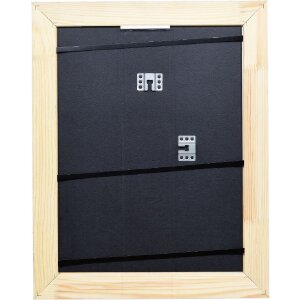 Espejo de pared de madera con perfil 56 blanco 40x50 cm