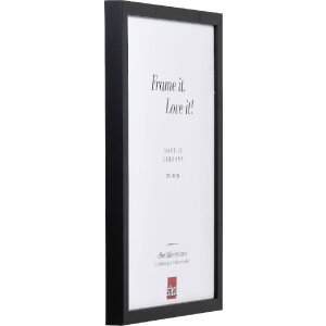 Espejo de pared de madera Effect Profil 58 Negro 28x35 cm