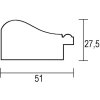 Espejo de pared efecto madera perfil 95 negro 30x40 cm espejo