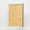 Efecto espejo de pared perfil de madera superior cubo espejo negro 50x70 cm