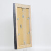 Efecto marco de madera maciza perfil 28 plata 24x30 cm cristal acrílico calidad museo