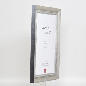 Efecto marco de madera maciza perfil 28 plata 40x60 cm cristal acrílico calidad museo