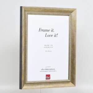 Efecto marco de madera maciza perfil 28 oro 59,4x84,1 cm cristal acrílico calidad museo