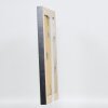 Efecto marco de madera maciza perfil 28 plata 70x100 cm cristal acrílico calidad museo