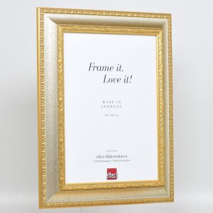 Efecto marco barroco perfil 31 plata 40x50 cm cristal acrílico calidad museo