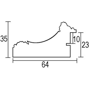 Efecto Marco Barroco Perfil 31 marrón 59,4x84,1 cm Cristal Acrílico Calidad Museo