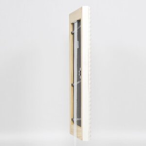 Marco de fotos de madera Effect Profil 56 10,5x14,8 cm blanco con cristal acrílico de museo