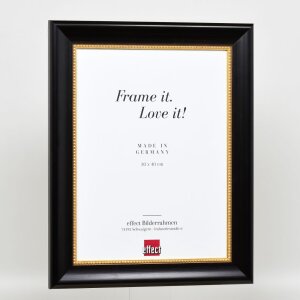 Efecto marco de madera perfil 95 negro 59,4x84,1 cm cristal acrílico calidad museo