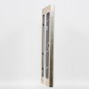 Efecto marco de madera perfil 95 plata 10,5x14,8 cm cristal acrílico calidad museo