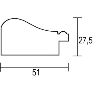 Efecto marco de madera perfil 95 negro 30,5x91,5 cm cristal acrílico calidad museo