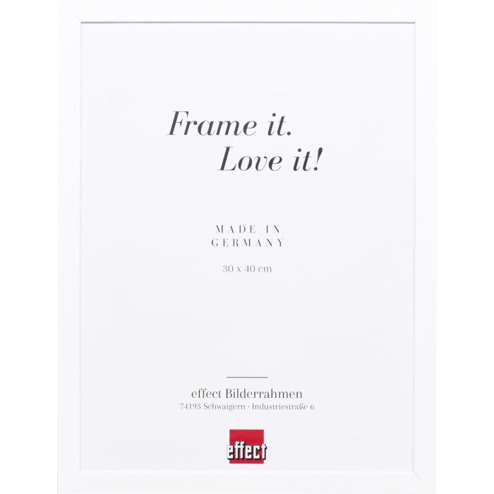 Marco de fotos de madera Effect Top Cube 10x10 cm Blanco con acrílico de museo