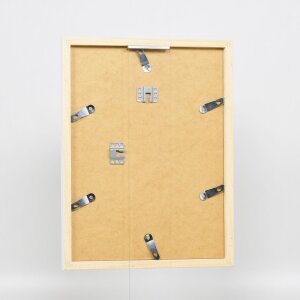 Marco de fotos de madera Effect Top Cube 10x10 cm Blanco con acrílico de museo