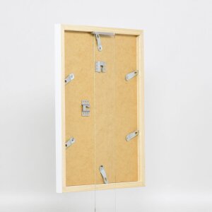 Marco de fotos de madera Effect Top Cube 10x10 cm Blanco con acrílico de museo