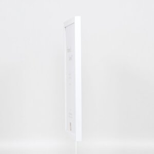 Marco de fotos de madera Effect Top Cube 10x10 cm Blanco con acrílico de museo