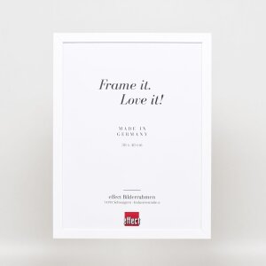 Marco de fotos de madera Effect Top Cube 10x10 cm Blanco con acrílico de museo