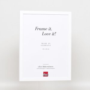 Marco de fotos de madera Effect Top Cube 10x10 cm Blanco con acrílico de museo