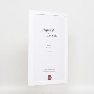 Marco de fotos de madera Effect Top Cube 10x10 cm Blanco con acrílico de museo