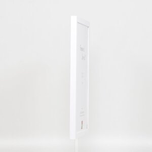 Marco de fotos de madera Effect Top Cube 10x10 cm Blanco con acrílico de museo