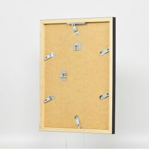 Efecto Marco de madera Cubo superior 27x48 cm cristal acrílico negro calidad museo