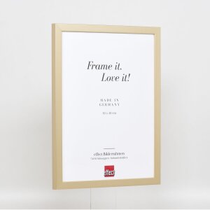 Efecto marco de madera Cubo superior 29,7x42 cm cristal acrílico dorado calidad museo