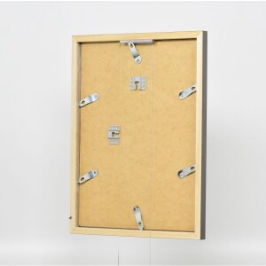 Cubo superior con marco de madera efecto 35x100 cm cristal acrílico platino calidad museo