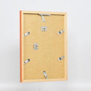 Cubo superior con marco de madera efecto 40x60 cm naranja cristal acrílico calidad museo